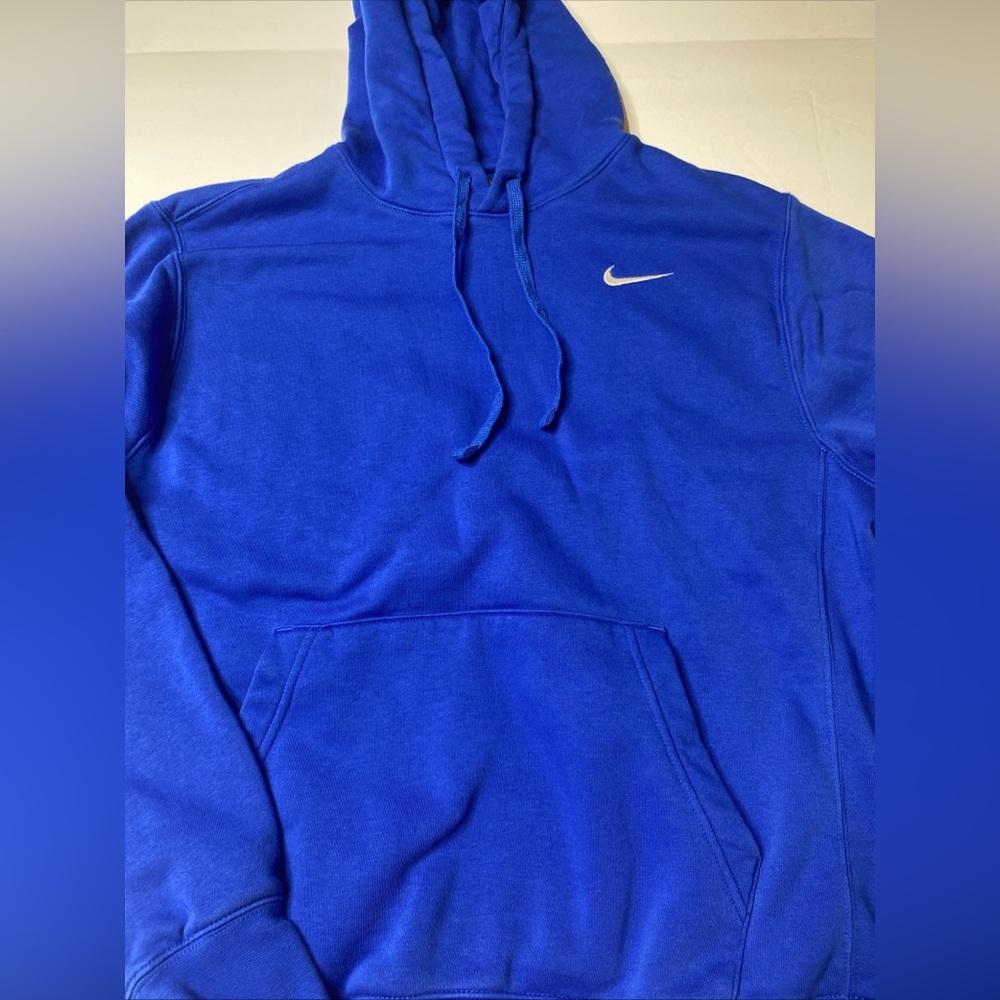 Nike Single Swoosh Hoodie Men’s Size Medium M Blue Sports